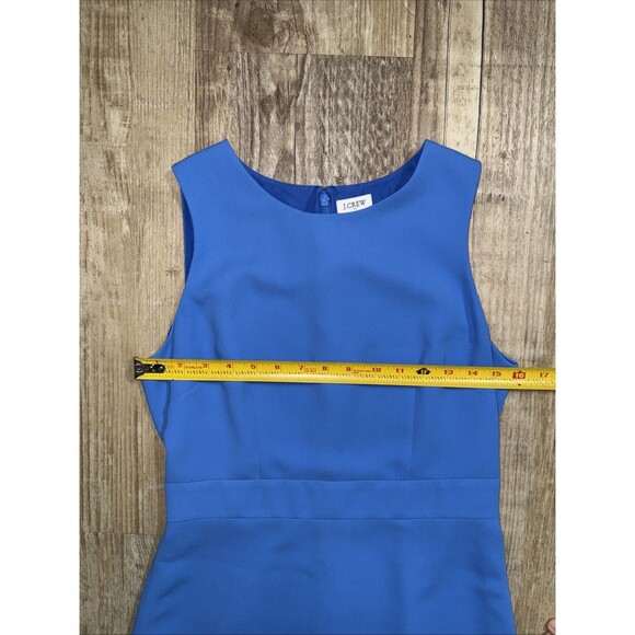 J Crew Dress 4 NWOT Cornflower Blue Sleeveless Lined Sheath - Picture 5 of 5
